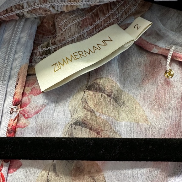 Zimmermann Spring 2021 collection - floral high neck silk top size 2 - Picture 4 of 5